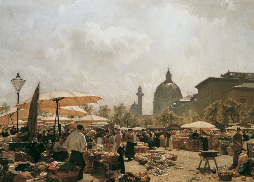 Der Naschmarkt in Wien - 1894